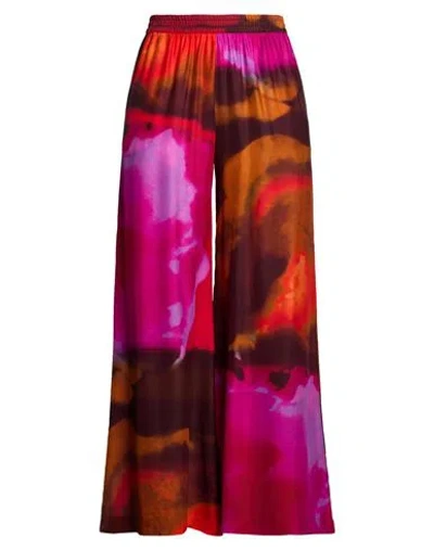 Gianluca Capannolo Woman Pants Fuchsia Size L Silk In Multi