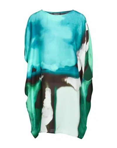 Gianluca Capannolo Woman Top Turquoise Size 6 Silk In Blue