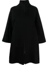 Gianluca Capannolo Synthetic Fibers Coat In Black