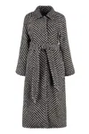 Gianluca Capannolo Chevron-pattern Belted Coat