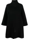 Gianluca Capannolo Synthetic Fibers Coat In Black