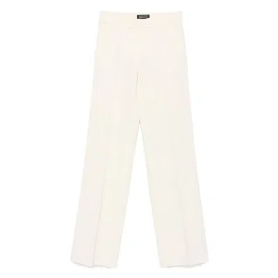 Gianluca Capannolo Pleated Zipper Casual Pants In White