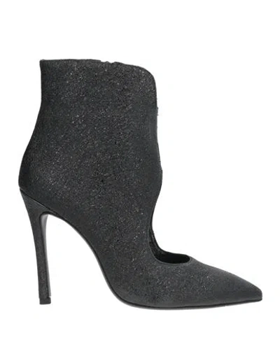 Gianmarco F. Woman Ankle Boots Black Size 8 Leather