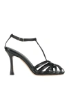 Gianmarco F. Woman Sandals Black Size 8 Leather