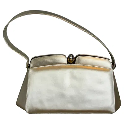 Pre-owned Gianmarco Lorenzi 1980s  Gold Handbag In Gray