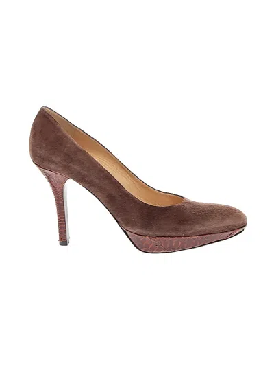 Pre-owned Gianmarco Lorenzi Heels In Brown
