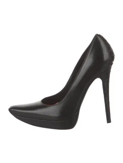 Pre-owned Gianmarco Lorenzi Leather Pumps In Black