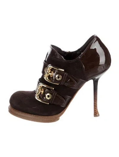 Pre-owned Gianmarco Lorenzi Suede Pumps In Brown