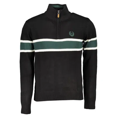 Gianmarco Venturi Black Cotton Sweater In Multi