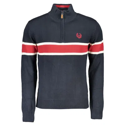 Gianmarco Venturi Blue Cotton Sweater In Multi