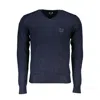 Gianmarco Venturi Blue Viscose Sweater In Blue