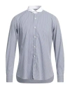 Giannetto Man Shirt Light Blue Size 16 Cotton, Polyester, Elastane In Blue