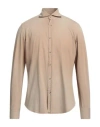 Giannetto Portofino Man Shirt Beige Size 17 Cotton