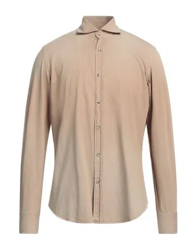 Giannetto Portofino Man Shirt Beige Size 17 Cotton