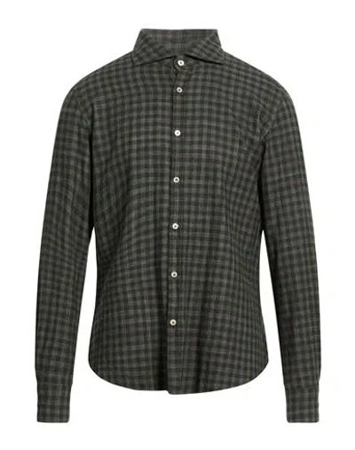 Giannetto Portofino Man Shirt Black Size 16 ½ Cotton