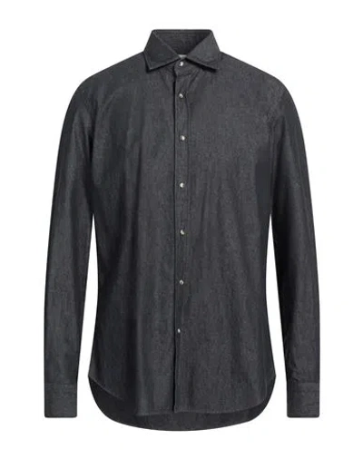 Giannetto Portofino Man Shirt Blue Size 16 Cotton