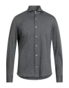 Giannetto Portofino Man Shirt Charcoal Size 15 ½ Cotton In Gray