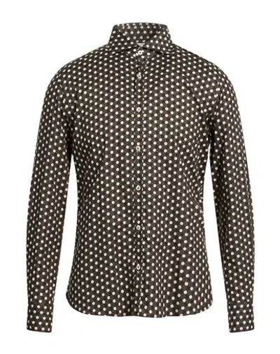 Giannetto Portofino Man Shirt Dark Green Size 15 ½ Cotton