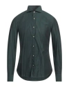 Giannetto Portofino Man Shirt Deep Teal Size 15 ¾ Cotton In Green