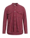 Giannetto Man Shirt Garnet Size L Cotton In Red