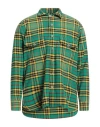 Giannetto Man Shirt Green Size L Cotton In Green