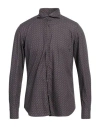 Giannetto Portofino Man Shirt Midnight Blue Size 15 Cotton In Blue