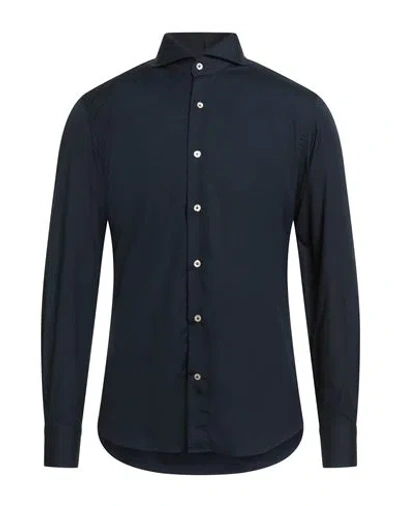 Giannetto Portofino Man Shirt Midnight Blue Size 17 ½ Cotton