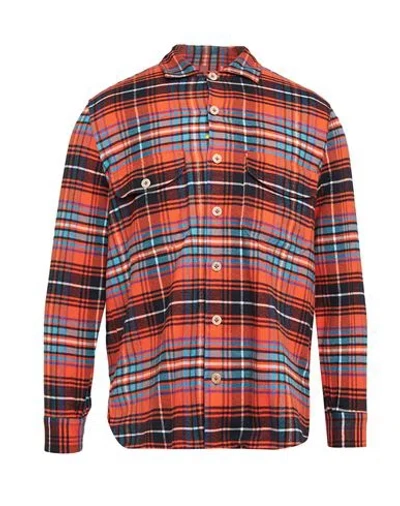 Giannetto Man Shirt Orange Size Xl Cotton