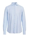 Giannetto Portofino Man Shirt Sky Blue Size 17 ½ Cotton