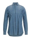 Giannetto Portofino Man Shirt Sky Blue Size 17 Cotton In Blue