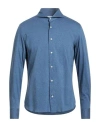 Giannetto Portofino Man Shirt Slate Blue Size 17 ½ Cotton