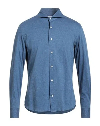 Giannetto Portofino Man Shirt Slate Blue Size 17 ½ Cotton