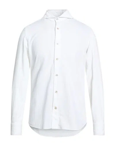 GIANNETTO PORTOFINO GIANNETTO PORTOFINO MAN SHIRT WHITE SIZE 17 COTTON