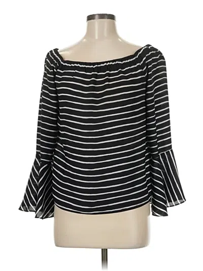 Pre-owned Gianni Bini 3/4 Sleeve Blouse In Black