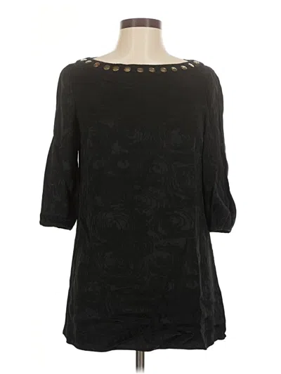 Pre-owned Gianni Bini 3/4 Sleeve Blouse In Black