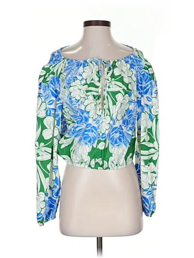 Pre-owned Gianni Bini 3/4 Sleeve Blouse In Blue