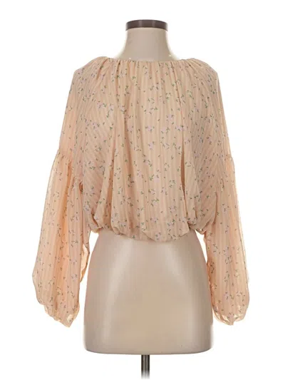 Pre-owned Gianni Bini 3/4 Sleeve Blouse In Brown