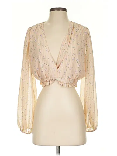 Pre-owned Gianni Bini 3/4 Sleeve Blouse In Gold