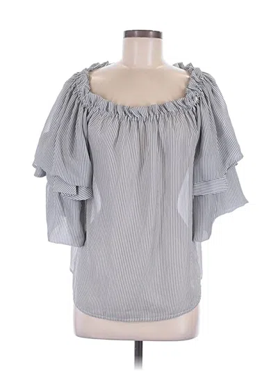 Pre-owned Gianni Bini 3/4 Sleeve Blouse In Gray