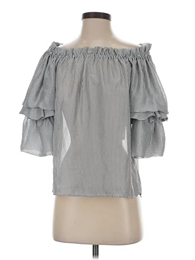 Pre-owned Gianni Bini 3/4 Sleeve Blouse In Gray
