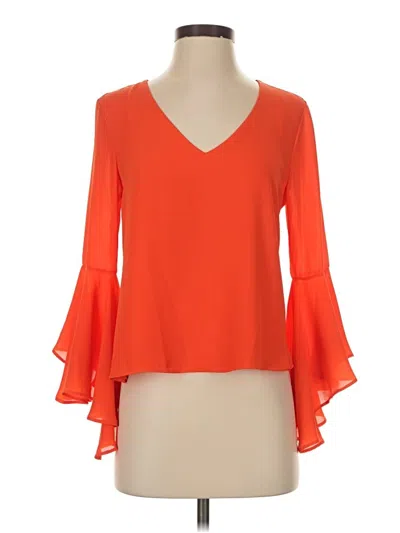 Pre-owned Gianni Bini 3/4 Sleeve Blouse In Orange