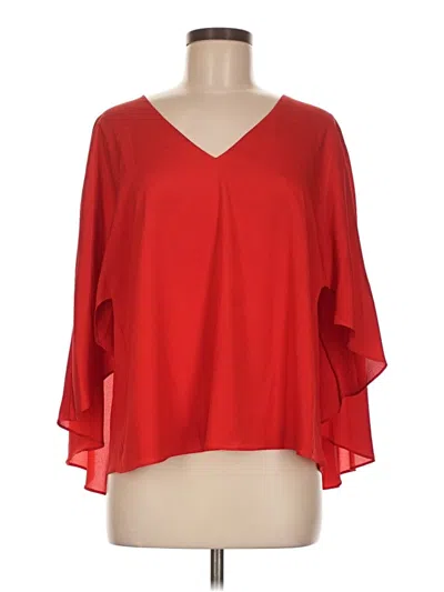 Pre-owned Gianni Bini 3/4 Sleeve Blouse In Red