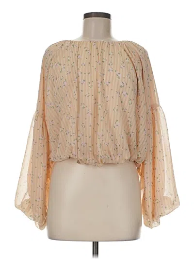 Gianni Bini 3/4 Sleeve Blouse In Tan
