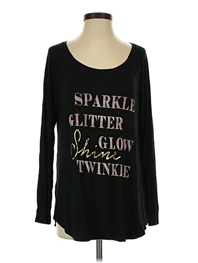 Pre-owned Gianni Bini 3/4 Sleeve T-shirt In Black