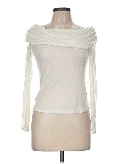 Pre-owned Gianni Bini 3/4 Sleeve T-shirt In Ivory
