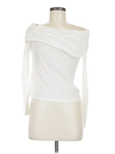 Pre-owned Gianni Bini 3/4 Sleeve T-shirt In White