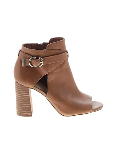 Pre-owned Gianni Bini Ankle Boots In Brown