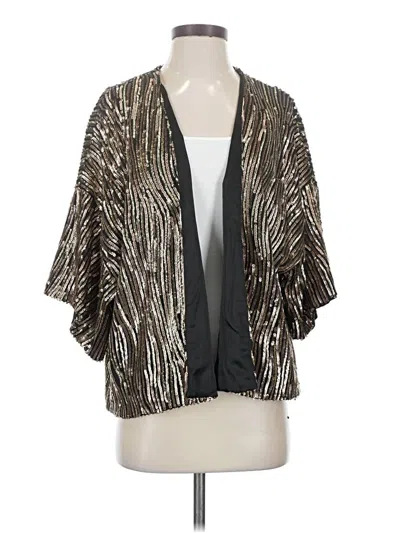 Pre-owned Gianni Bini Blazer Jacket In Gold