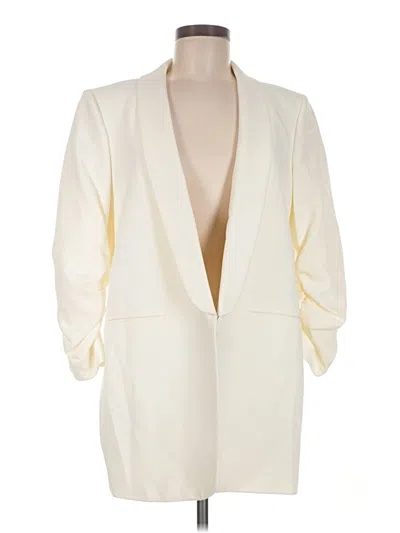 Pre-owned Gianni Bini Blazer Jacket In Ivory