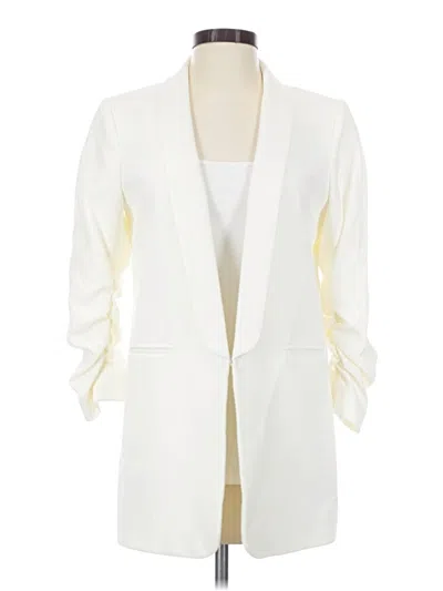 Pre-owned Gianni Bini Blazer Jacket In Ivory